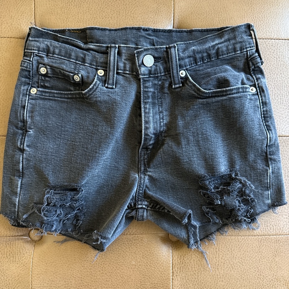 Reworked Levi's Black Cutoff Shorts in Size US 30